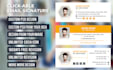 design clickable HTML email signature for outlook gmail