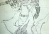 sketch you as a Manga style character and caption