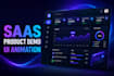 create a professional saas product demo video with UI animation