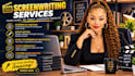 write your screenplay, movie script, tv series, as a screenwriter, scriptwriter