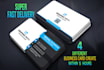 create 4 different business card design within 5 hours