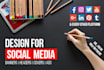 design web banner, social media post