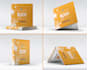 create your square 2d book to 10 3d  mockup