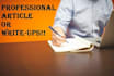 write professional article or blog post in 24 hrs