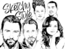 draw your photo into a cool sketch comic avatar portrait