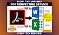 changed PDF to editable word or excel format