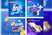 design eye catching social media posts ads and banners for facebook instagram