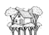 draw unique black and white illustration