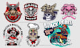 design skull logo mascot and illustration