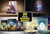 create 3d book cover mockup in 20 different style