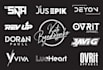 dj music, typography, brand artist, rap rock, hiphop, signature or band logo