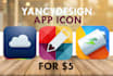 design professional android and iphone app icon