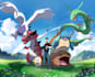 draw pokemon team with you as trainer in outstanding quality