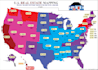 design detailed USA region maps for reports, presentations or websites