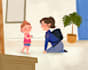 create cute children book illustration