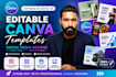 design editable canva flyers, banners, templates and more