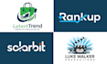 create modern text logo design