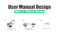 design product line art or manual product instructions
