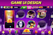 create game gui, hud and mobile game app graphics
