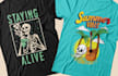 create graphic t shirt design with illustration and typography
