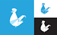 do an awesome origami logo with unlimited revision