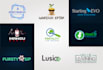 design flat minimalist logo and favicon