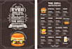 design food menu, restaurant and table menu