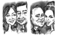 draw a black and white cartoon
