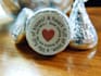 design themed hersheys kisses stickers