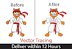 do logo vector tracing and convert png jpg vector file within 4 hour