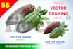 do realistic vector drawing vector tracing for you