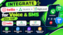 integrate twilio telnyx and ghl for voice and SMS also sip