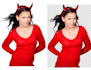 transparent background and hear masking