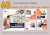 do 60 social media post designs, instagram post ads monthly