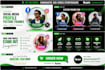 do facebook, twitter, instagram profile picture frame design