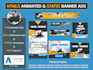 design static, animated HTML5 or GIF banner ads