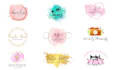 design beautiful watercolor or feminine logo