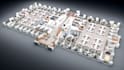 do office interior, detail floor model making and renderings works