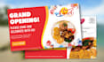 design amazing restaurant postcard, recipe card, eddm