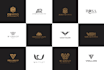 design a luxury minimalist flat business logo with modern brand identity