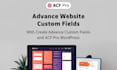 create website with advance custom fields and acf pro