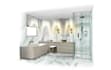 make bathroom interior illustration, sketch