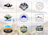 make 2 hand draw mountain, hiking or adventure   logo