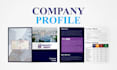 design company profile, trifold brochure, bifold flyer, pamphlet, print, digital