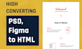 convert figma to HTML using bootstrap or tailwind CSS