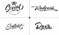 design hand lettering and script typography logo
