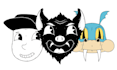 draw a character face like a 30s cartoon or cuphead
