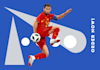design football players and sports players in vector art
