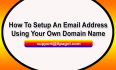 setup an email with your domain