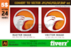do vector tracing and convert jpg to vector